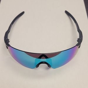 Oakley EVZero Blades Sunglasses, Sapphire Prizm Lense, Steel Frame